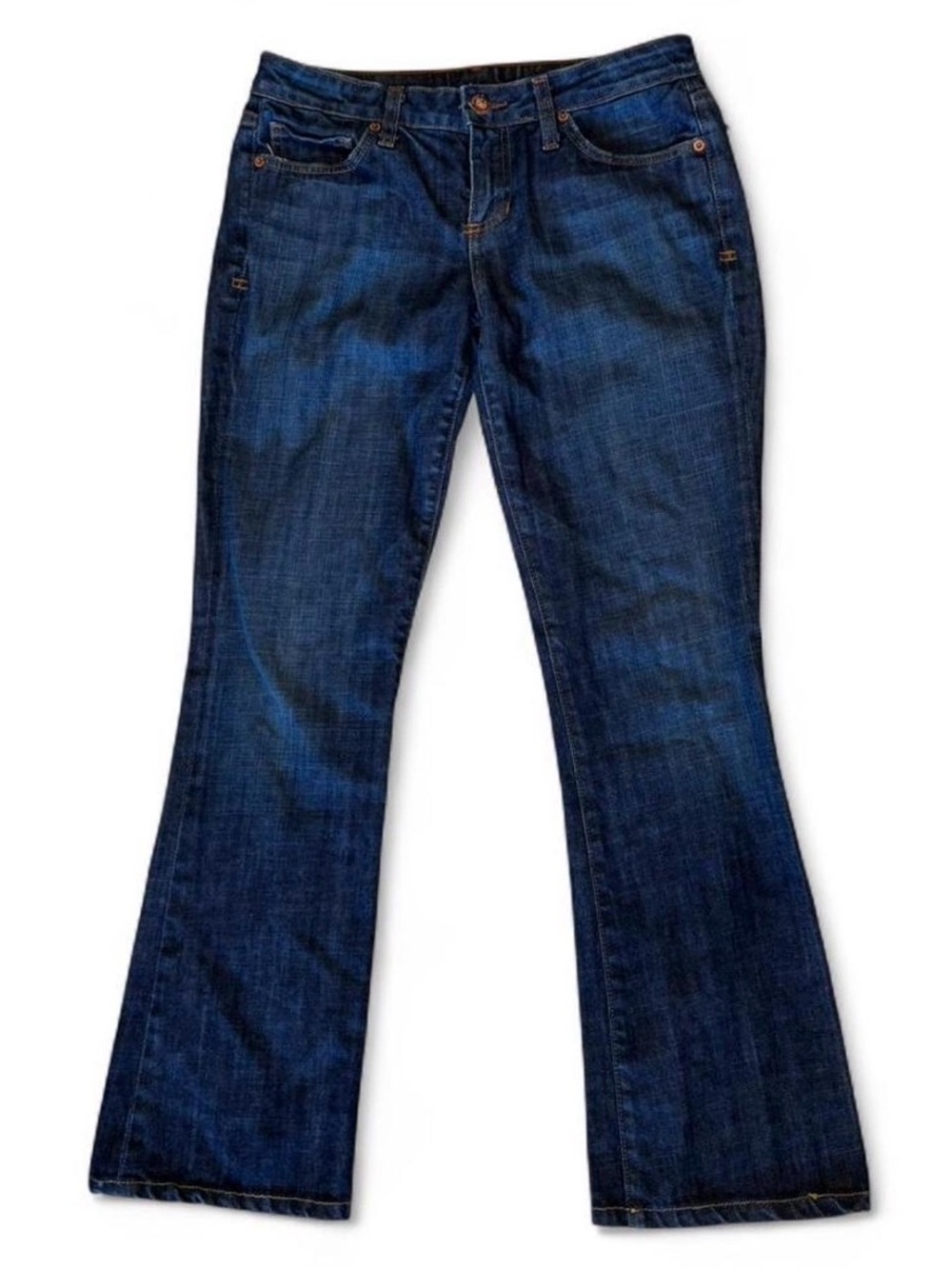 Women's Dark Blue Flare Jeans - Classic Wide Leg